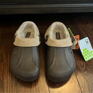 Blitzen Corduroy Espresso/Khaki Crocs